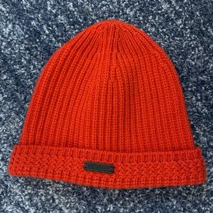 Orange Belstaff winter hat beanie cap